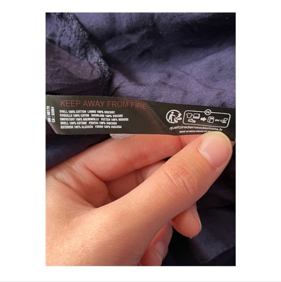 Free People Dress Marina tie back cotton crinkle babydoll blue size Large L - Picture 6 of 8